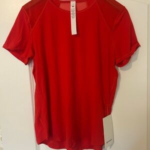 Lululemon Athletica Vibrant Red Short Sleeve Top